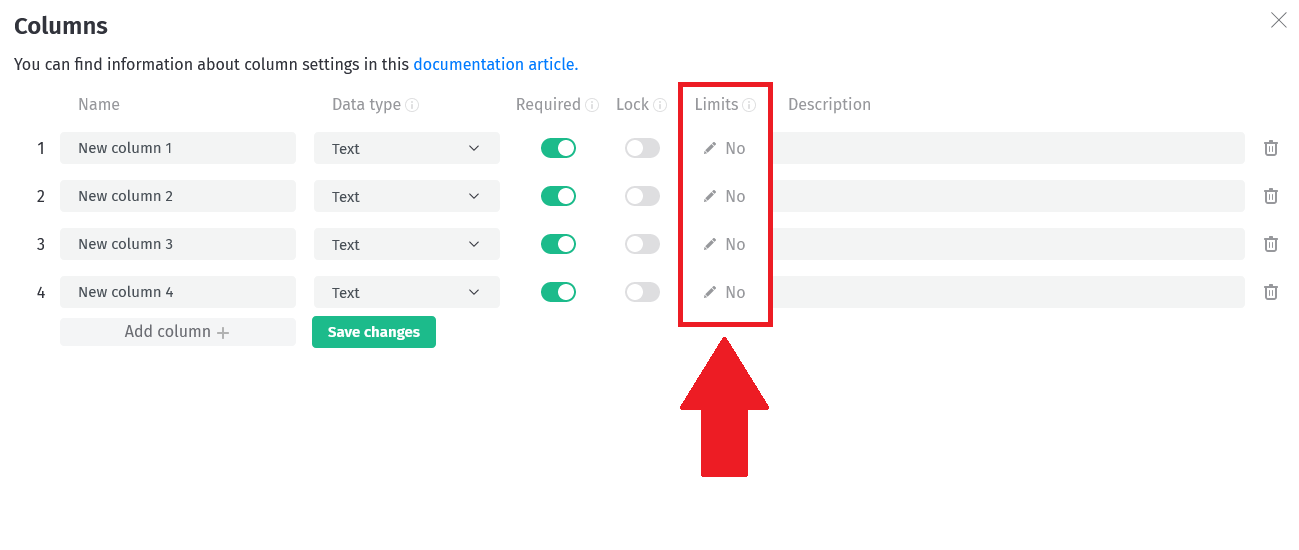 Column Settings Limits img