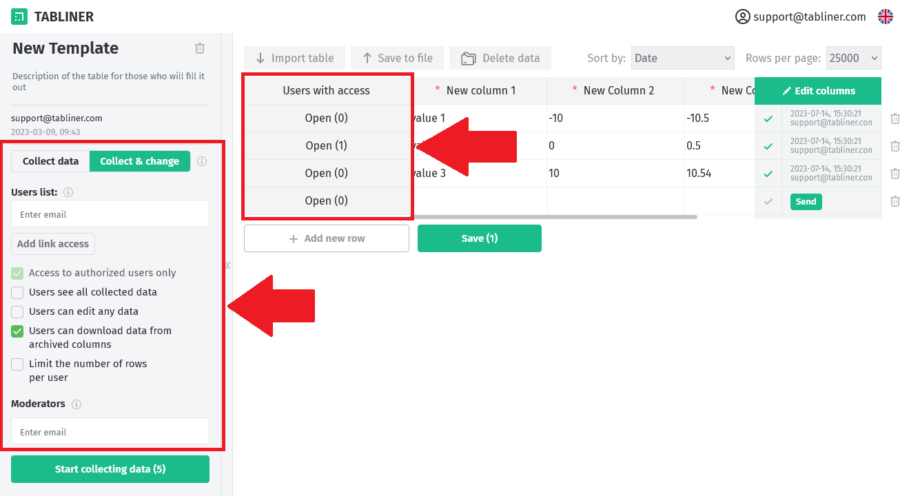 Important Access Template Settings img