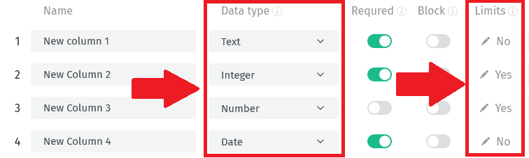 Limits In Column Options img